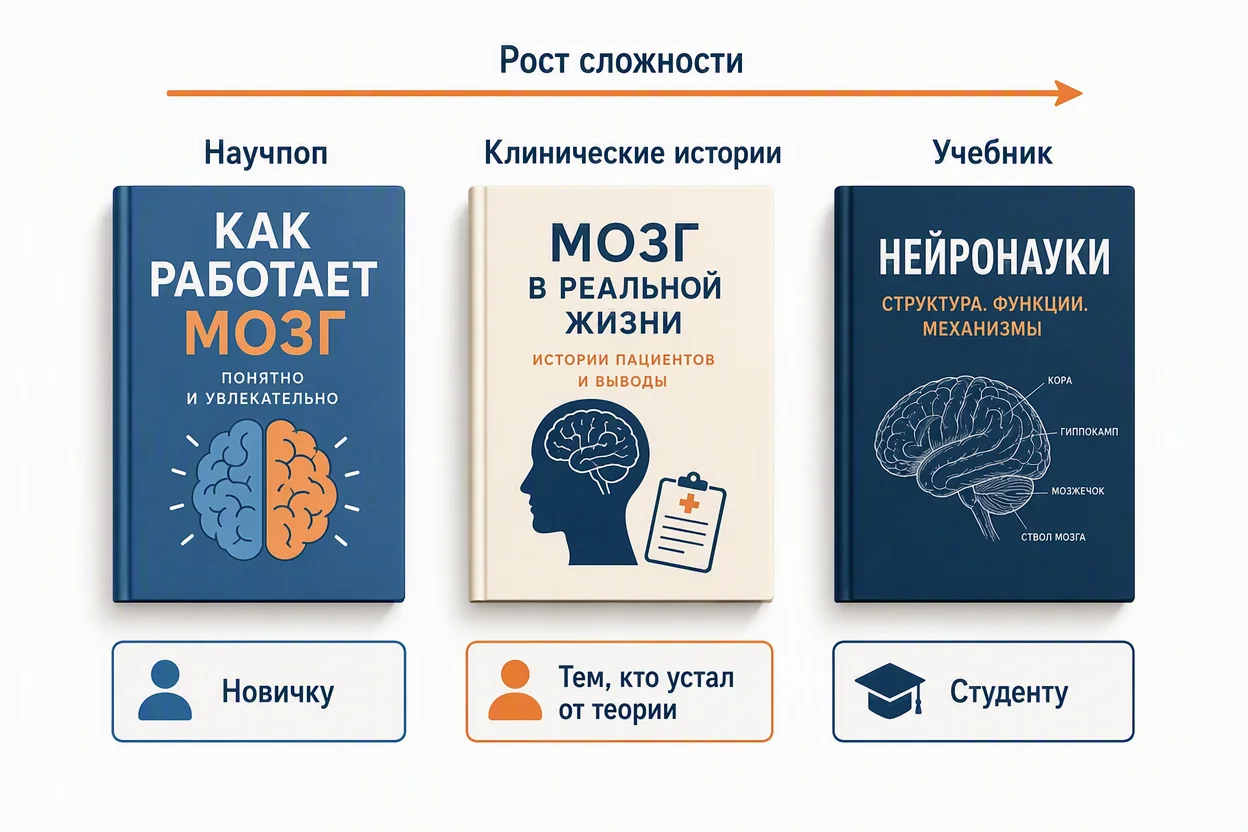 Как работает мозг книга: три типа изданий — научпоп, клинические истории и вузовский учебник
