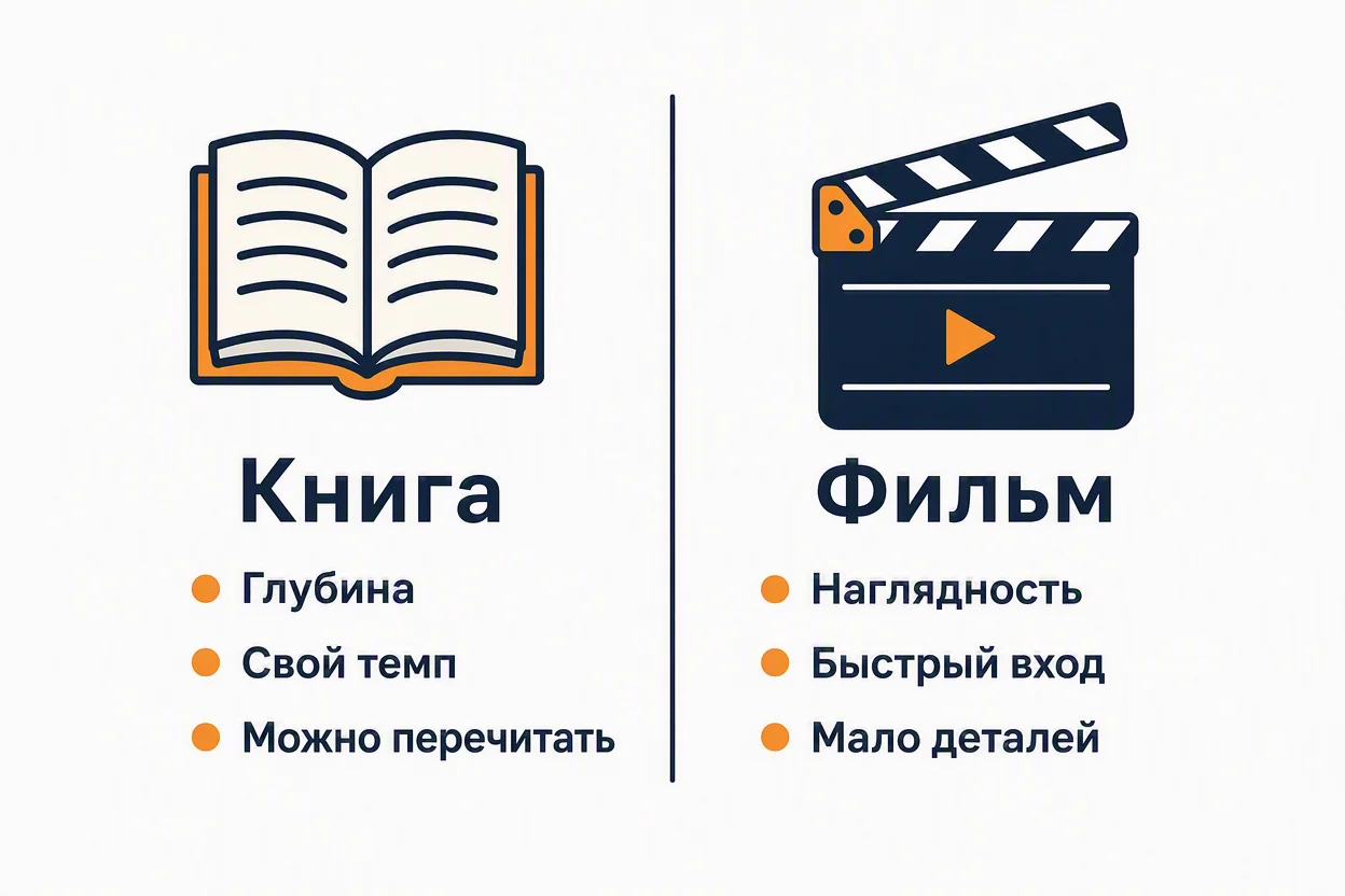 Как работает мозг: книга и фильм рядом — сравнение глубины и скорости подачи нейронауки