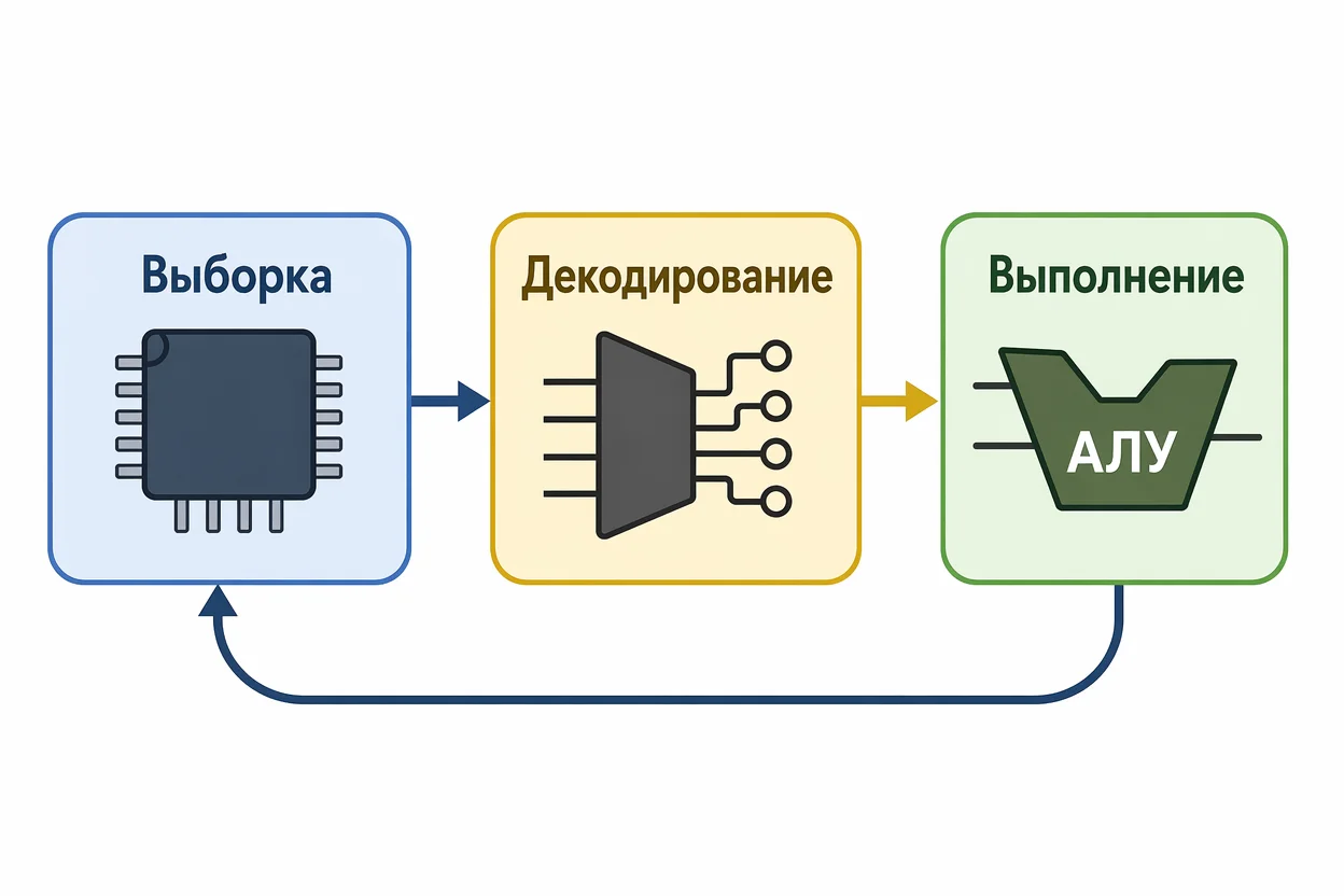 Как работает процессор компьютера — цикл выборки, декодирования и выполнения команды